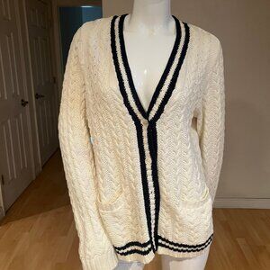 VTG 90'S LAUREN RALPH LAUREN CRICKET CARDIGAN SWEATER SZ PL / PETITE LARGE